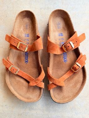 Birkenstock Mayari 40 100% Oiled Leather Soft Foot Bed NWOT